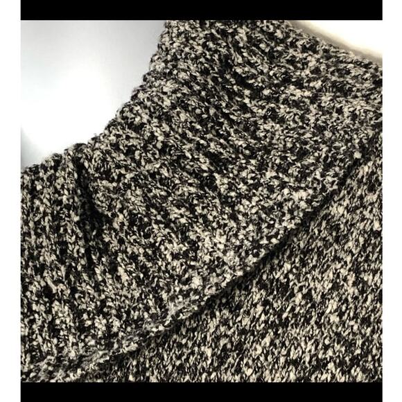 Rafaella Cowl Neck Black & Grey Marbled Cozy Sweater size Medium - Picture 6 of 14